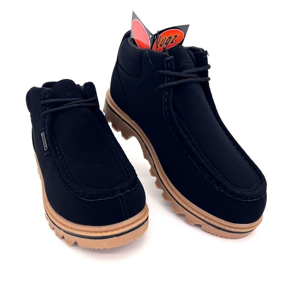 Lugz Fringe Black Gum Mens Boots Size 8.5D Synthetic Upper & Sole New With Box - Picture 1 of 16